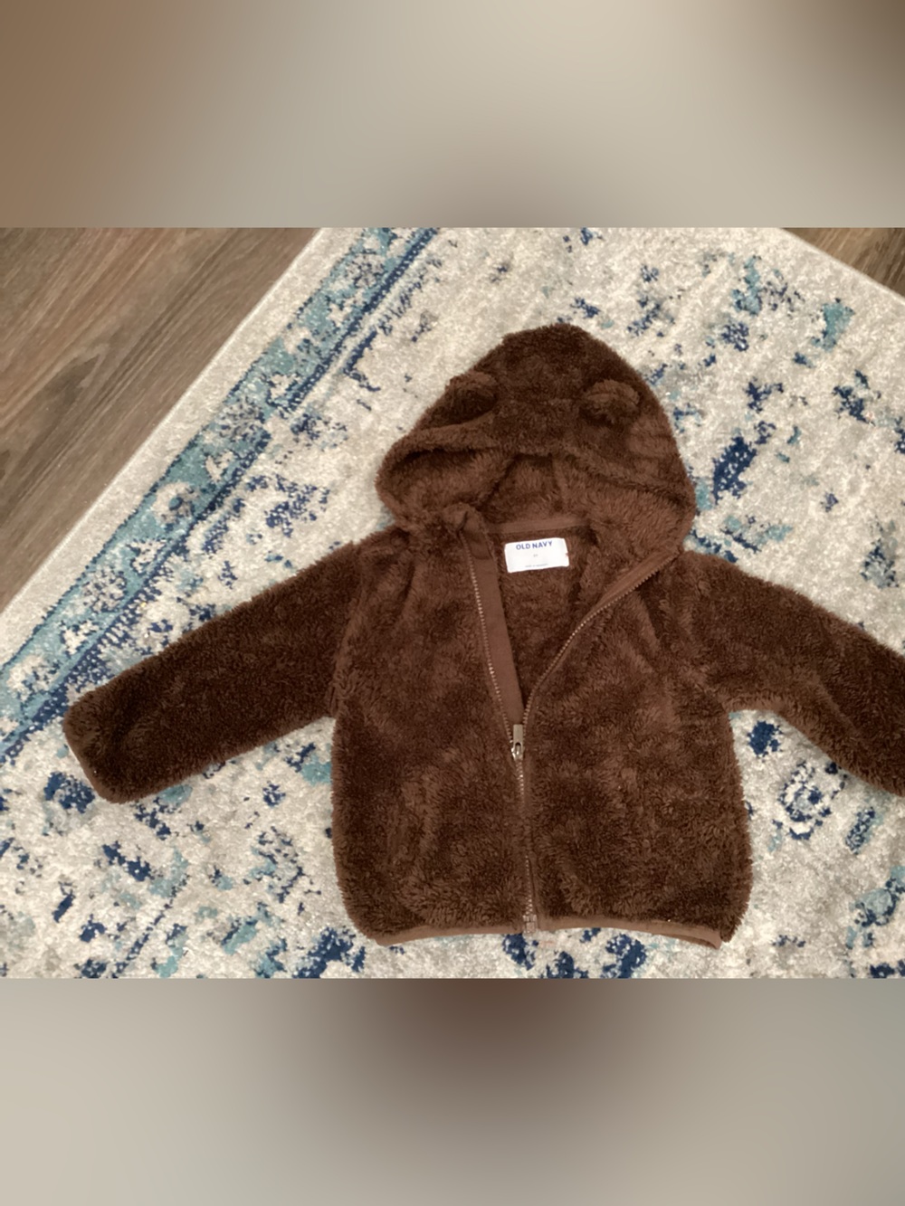 Old Navy Brown Plush Hooded Kids Puffer Jacket